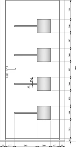 Elsealu Buitendeur Soria Antracietgrijs 218X96Cm