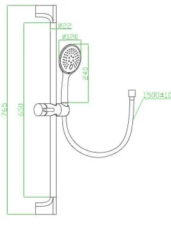 Essebagno Doucheset Luisa O22Mm Goud