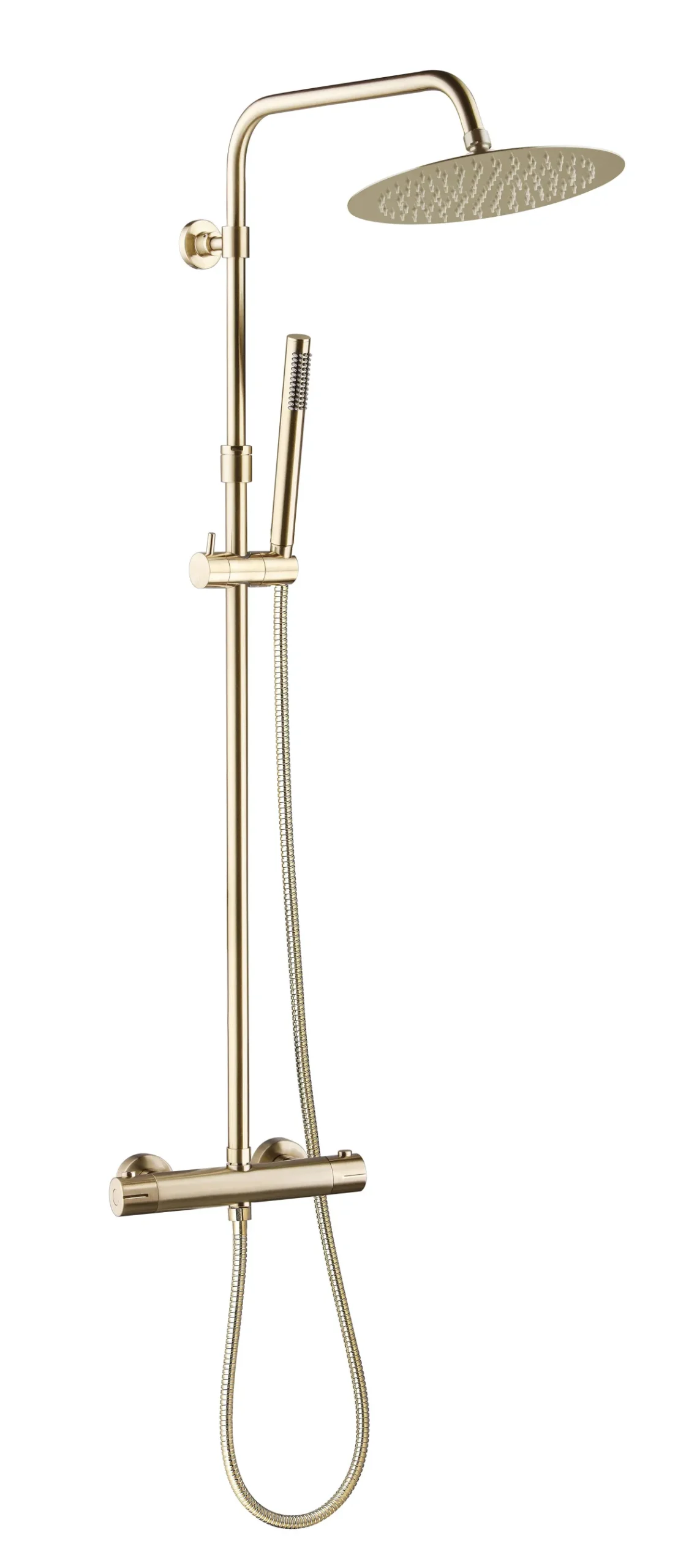 Essebagno Regendoucheset Luisa Ii Met Thermostatische Kraan O250Mm Goud