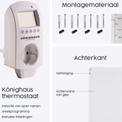 Eurom Infraroodwarmtepaneel Sani 600W Zwart