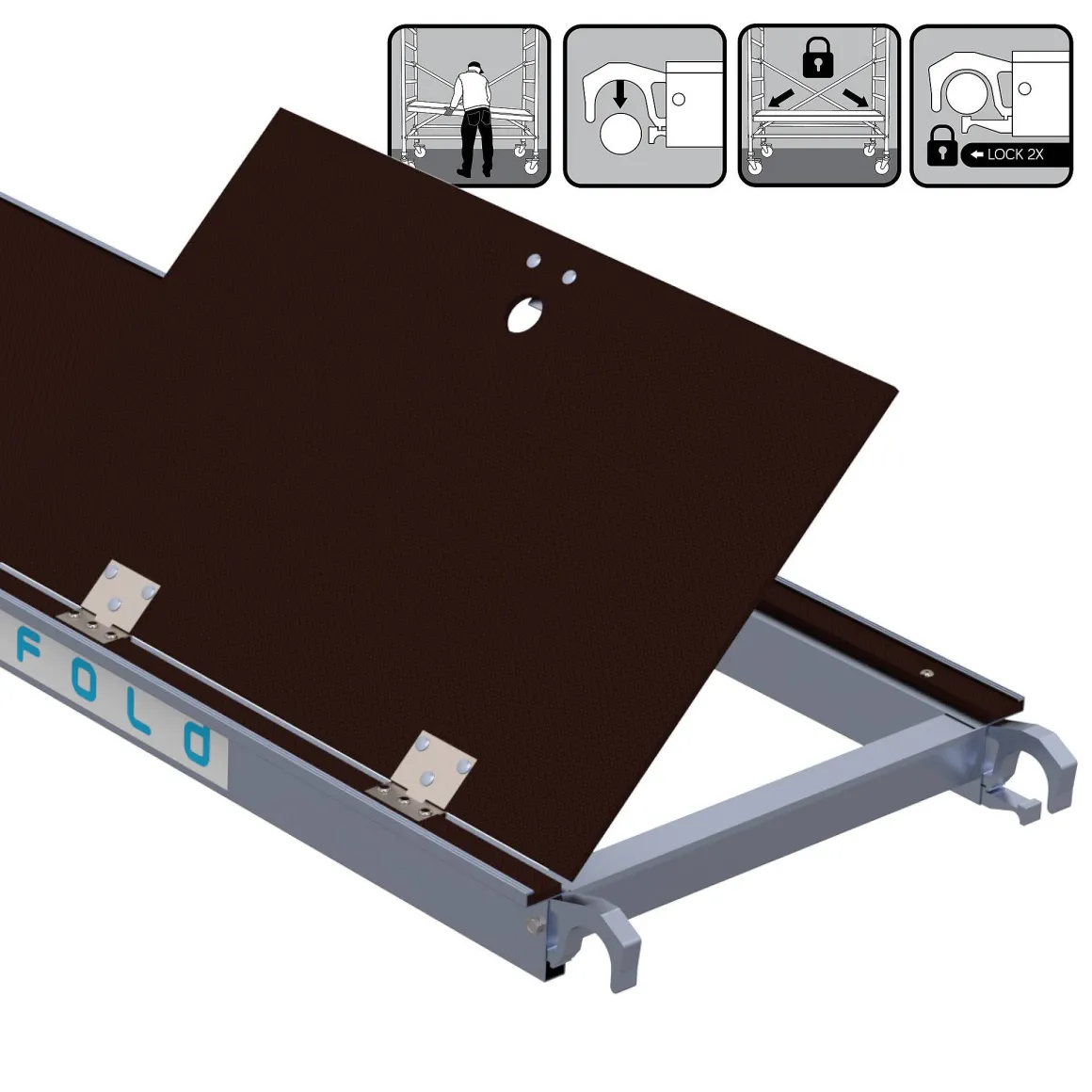Euroscaffold Kamersteiger 75X190X400 Cm Werkhoogte