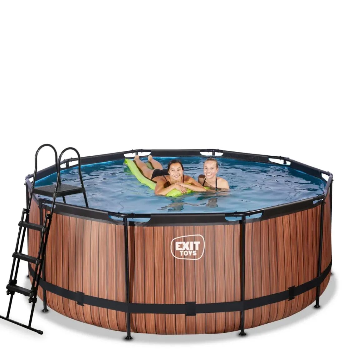 Exit Wood Opzetzwembad Met Filterpomp Bruin O360X122Cm