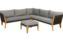 Exotan Loungeset Incl. Kussens - Teak - Grijs - 170X240X76