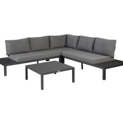 Exotan Loungeset Incl. Kussens - Aluminium - Grijs - 63X245X245