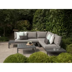 Exotan Loungeset Incl. Kussens - Aluminium - Grijs - 63X245X245