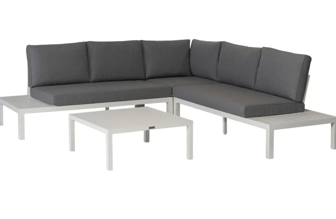 Exotan Loungeset La Vida - Aluminium - Wit - 63X245X245
