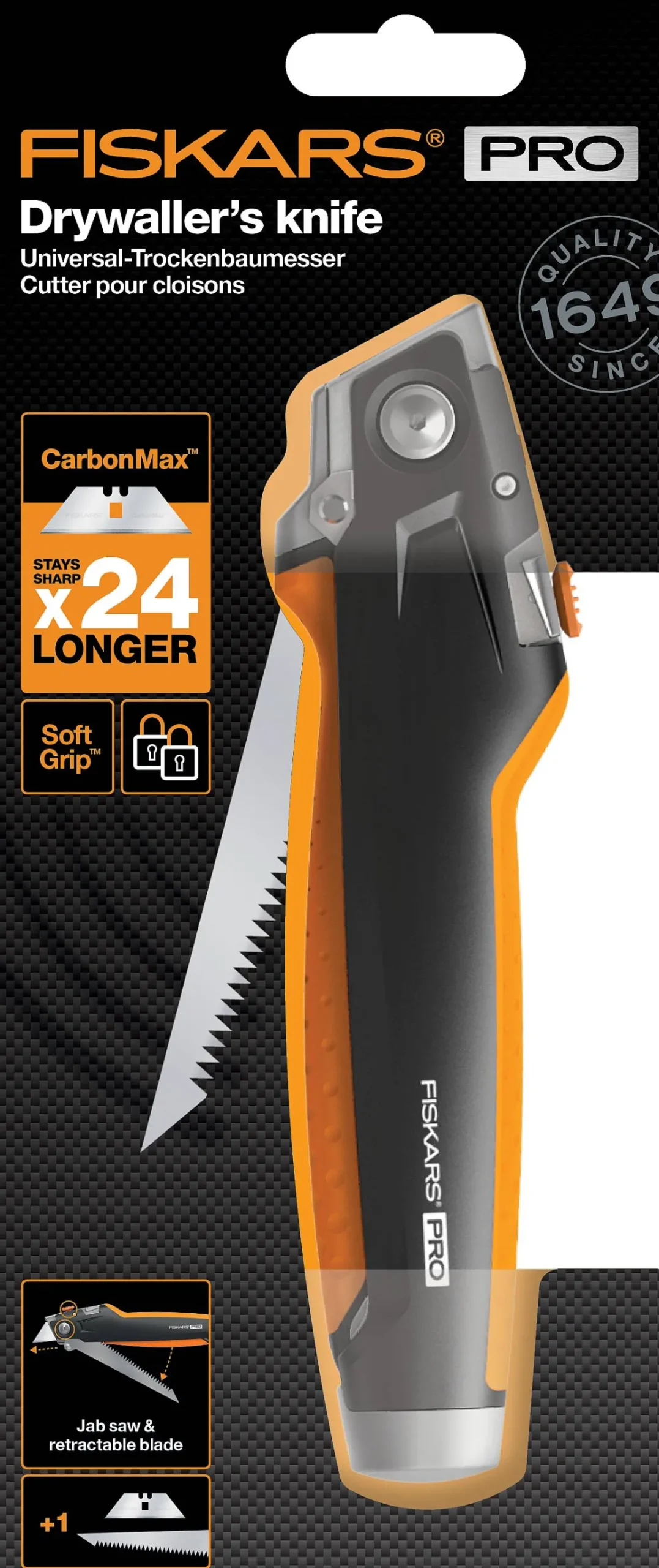 Fiskars Pro Gipsplaatmes Carbonmax