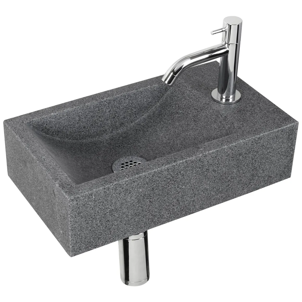 Fonteinset Cheops Natuursteen Wasbak 40 X 23 X 11 Cm