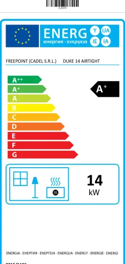 Freepoint Pelletkachel Duke 14Kw