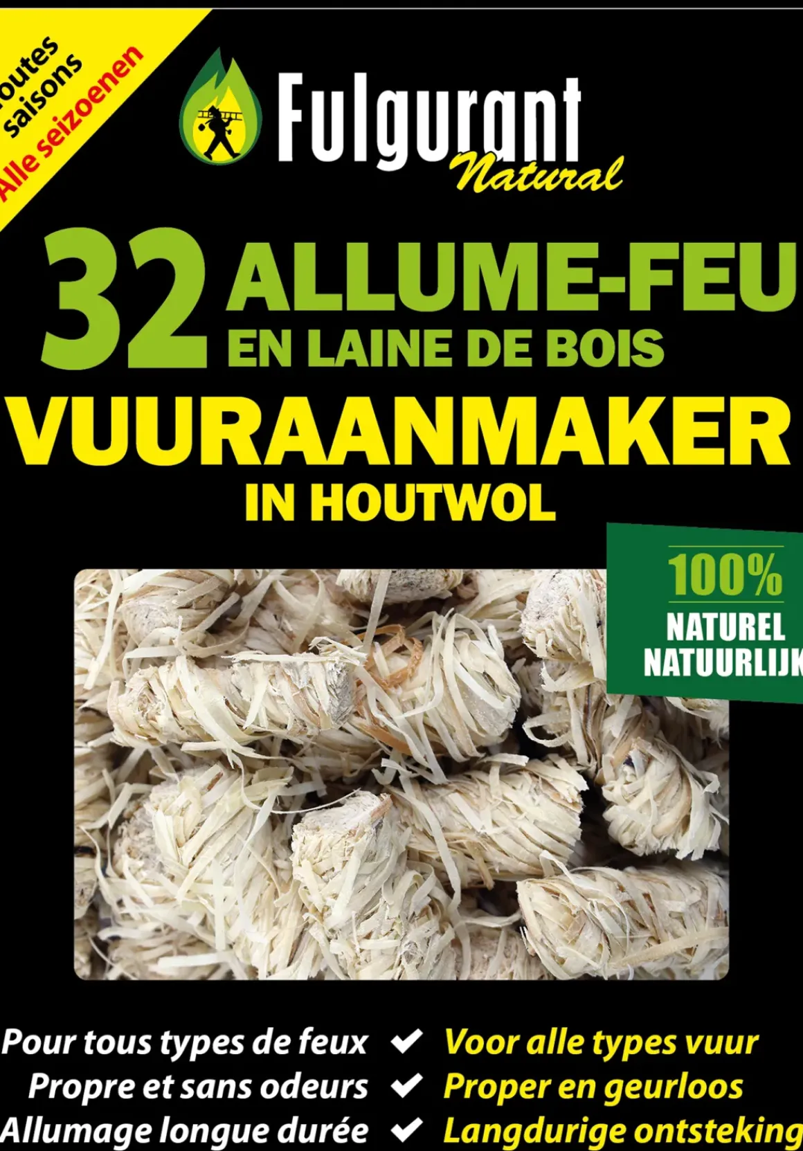 Fulgurant Vuuraanmaker Eco Houtwol