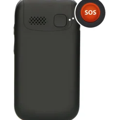 Fysic F25 - Eenvoudige Mobiele Klaptelefoon Voor Senioren Met Sos Noodknop, Zwart