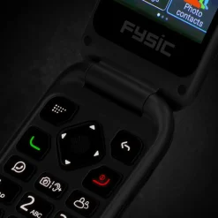 Fysic F25 - Eenvoudige Mobiele Klaptelefoon Voor Senioren Met Sos Noodknop, Zwart