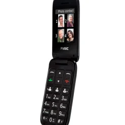 Fysic Fm-9760Zt Mobiele Klaptelefoon Voor Senioren Noodknop Zwart