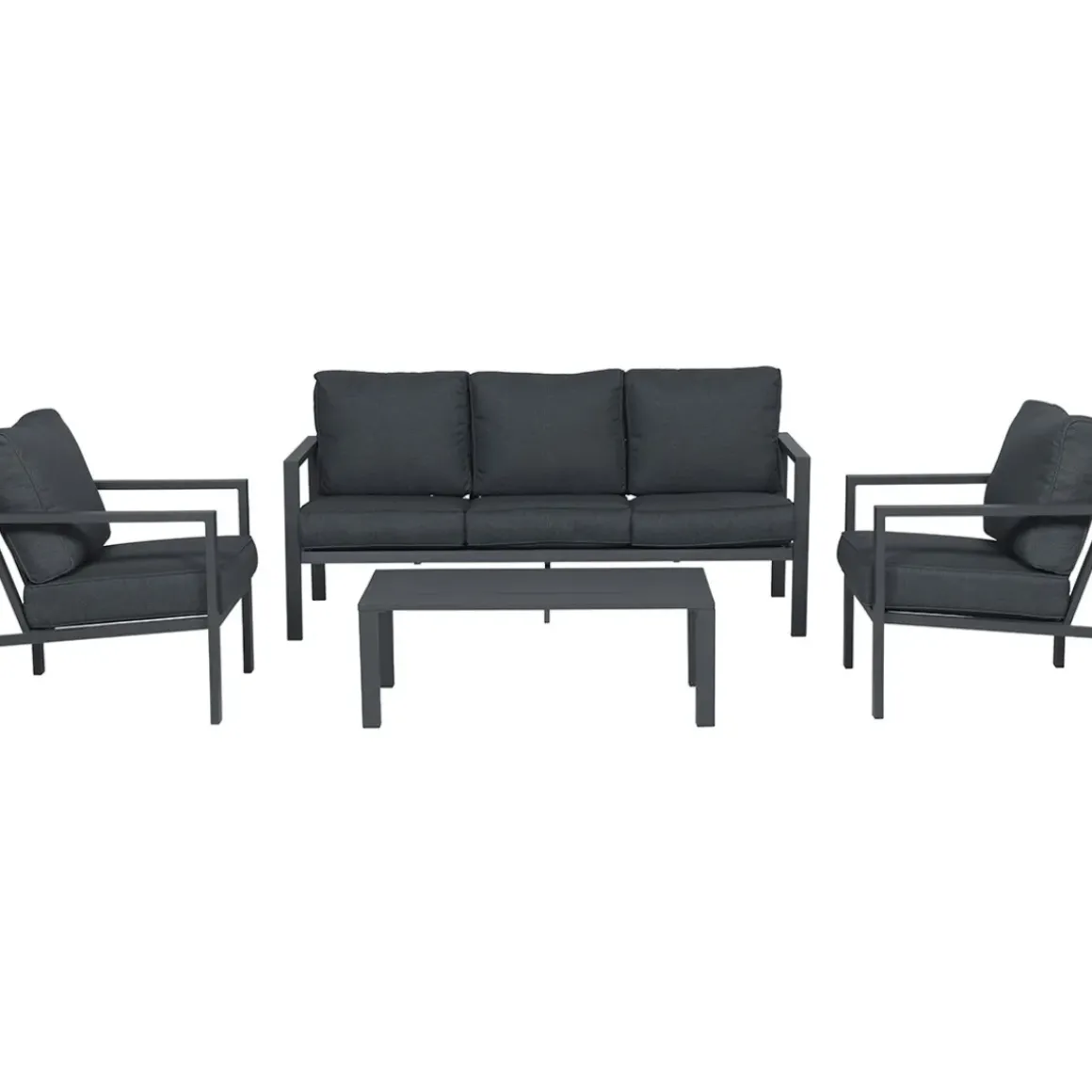 Garden Impressions Durban Loungeset 4-Delig - Zwart