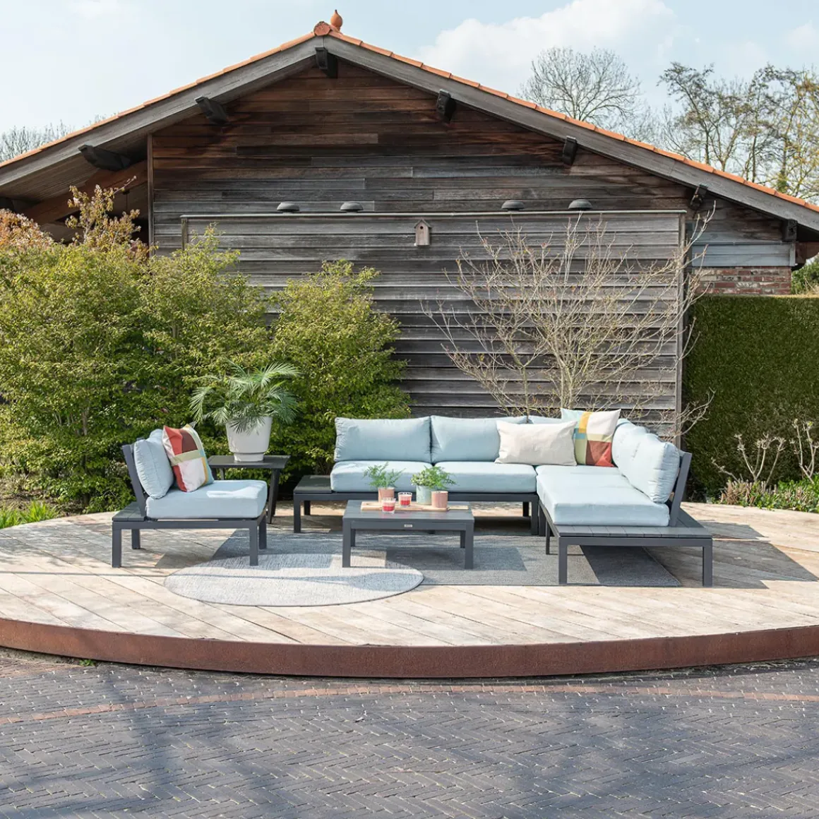 Garden Impressions Lena Loungeset 4-Delig - Mint Grijs
