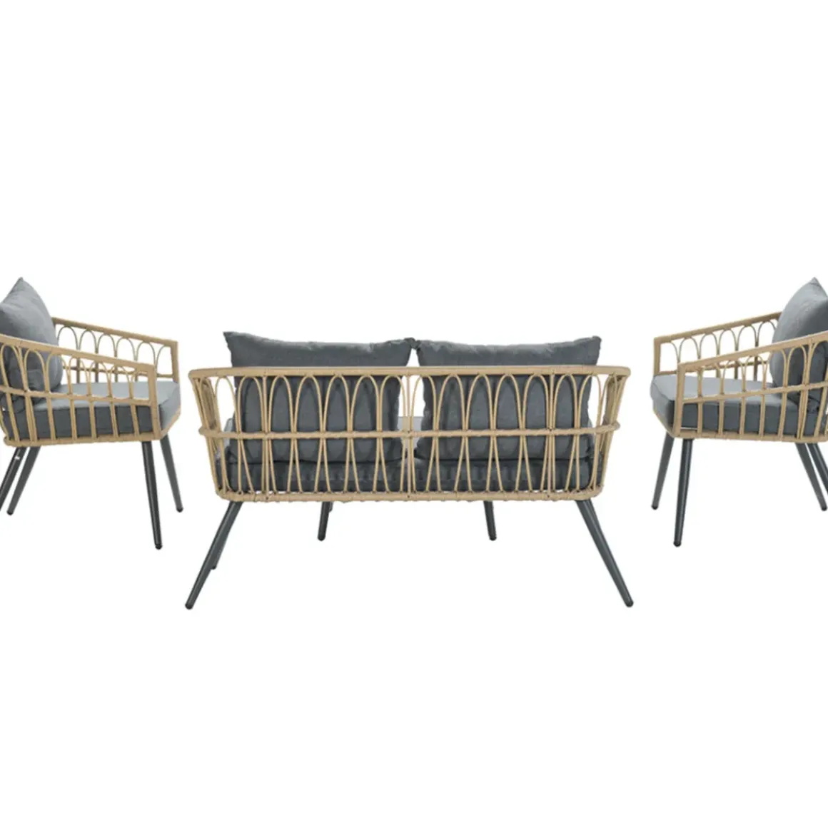 Garden Impressions Tarulo Loungeset 4-Delig - Donker Grijs