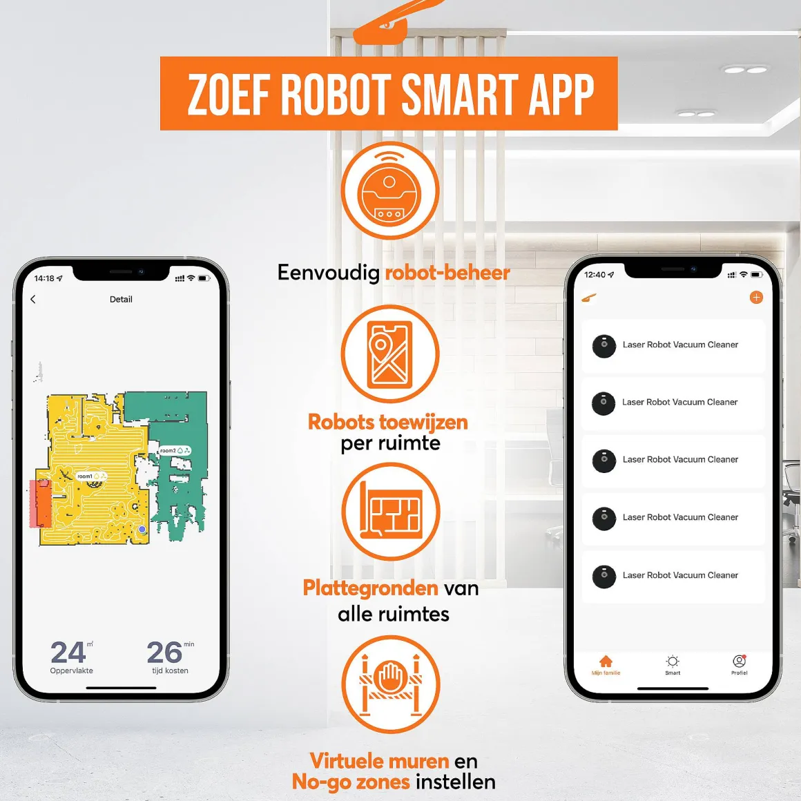 Geavanceerde Robotstofzuiger "Willem" Met Afzuigunit