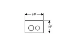 Geberit Bedieningspaneel Sigma 20 Voor Up320, Up720, Up300 En Up700 Inbouwreservoirs| 16,4X24,6X1,1Cm Wit/Chroom