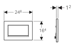 Geberit Bedieningspaneel Sigma 30 Voor Up320 Inbouwreservoirs| 246X164Mm Wit/Chroom