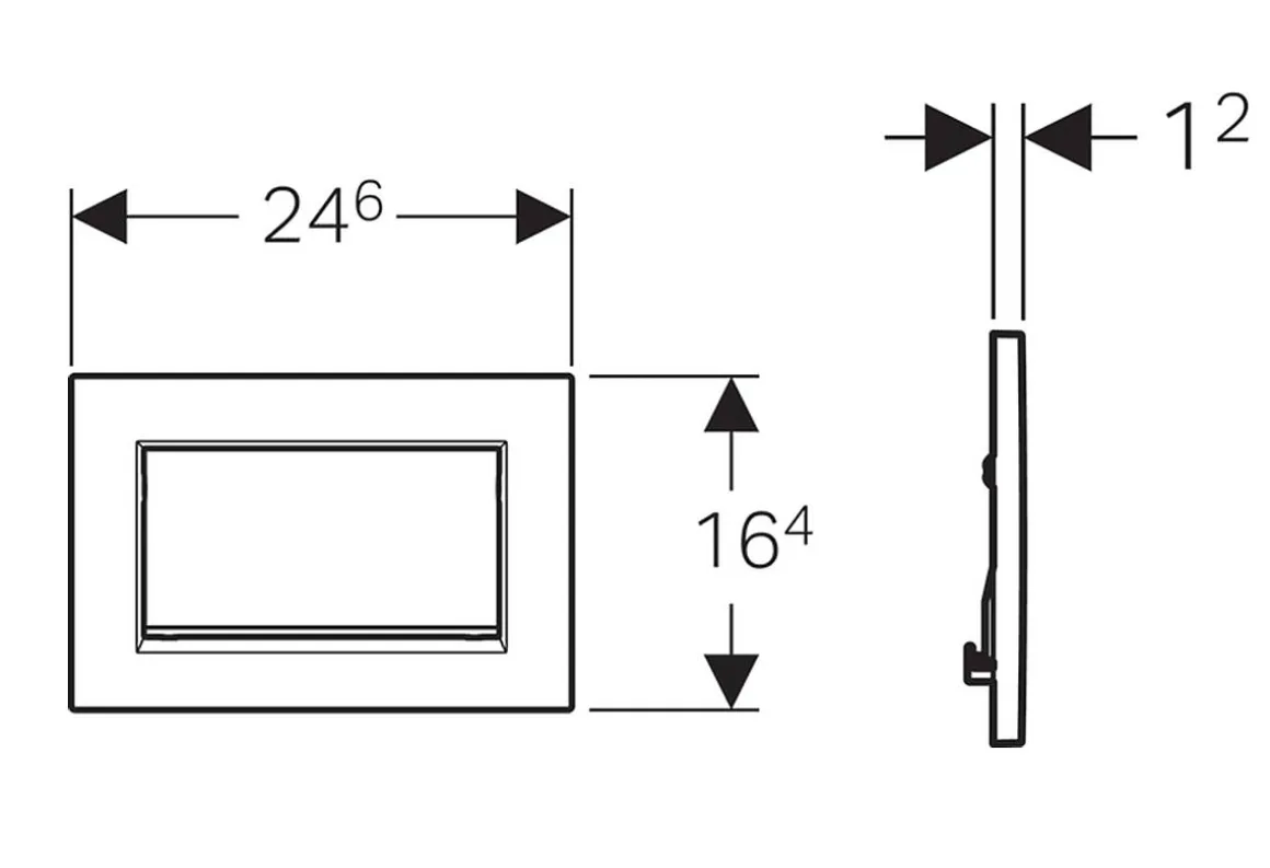 Geberit Bedieningspaneel Sigma 30 Voor Up320 Inbouwreservoirs| 246X164Mm Wit/Chroom