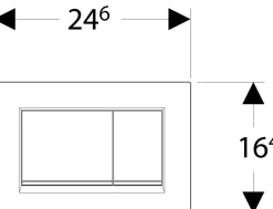Geberit Bedieningspaneel Sigma 30 Voor Up320, Up720, Up300 En Up700 Inbouwreservoirs| 246X164Mm Glanzend Zwart/Chroom