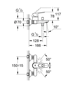 Grohe Badmengkraan Startloop Chroom
