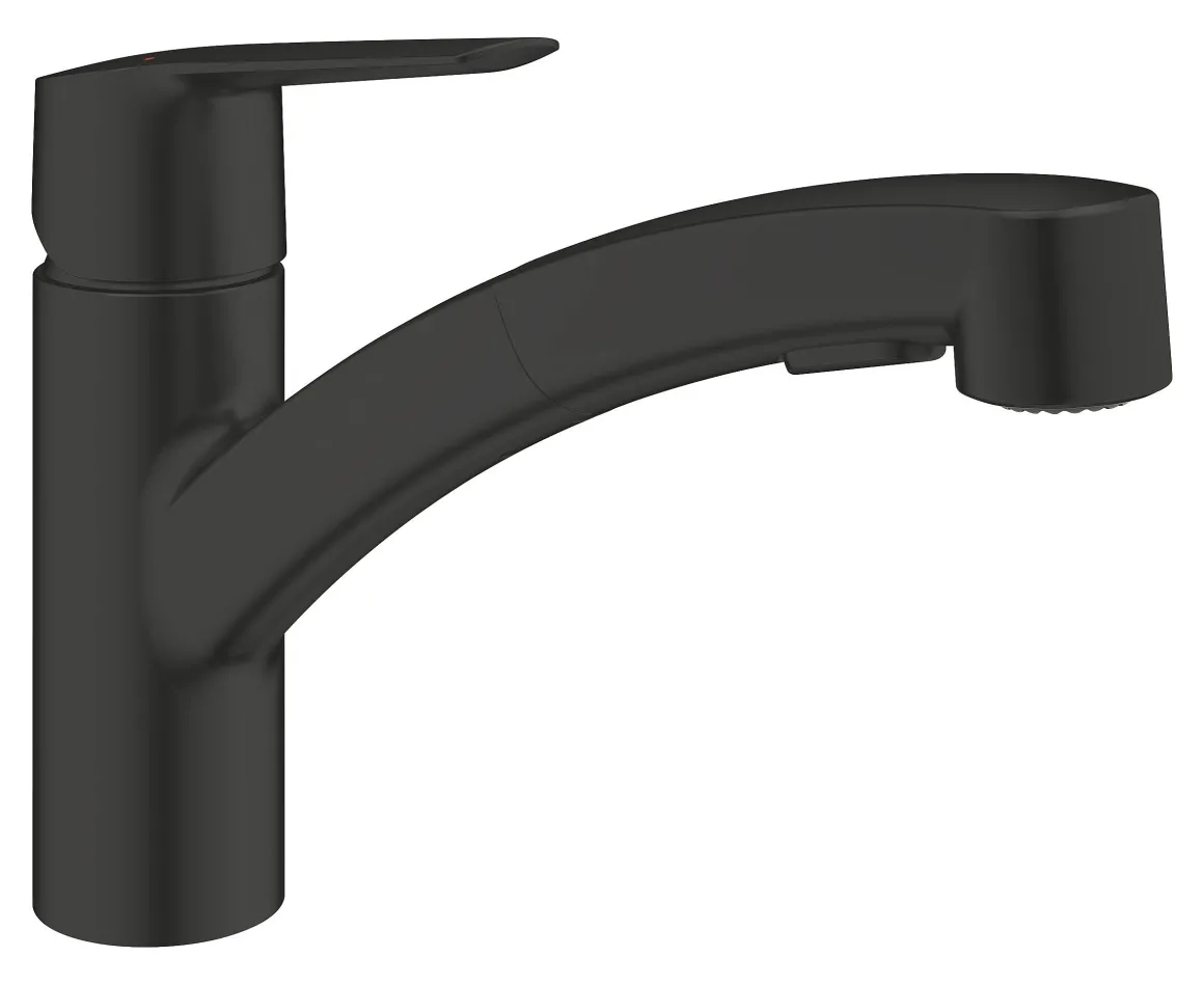 Grohe Keukenmengkraan Start Geintegreerde Uittrekbare Sproeier 2 Straalsoorten Mat Zwart