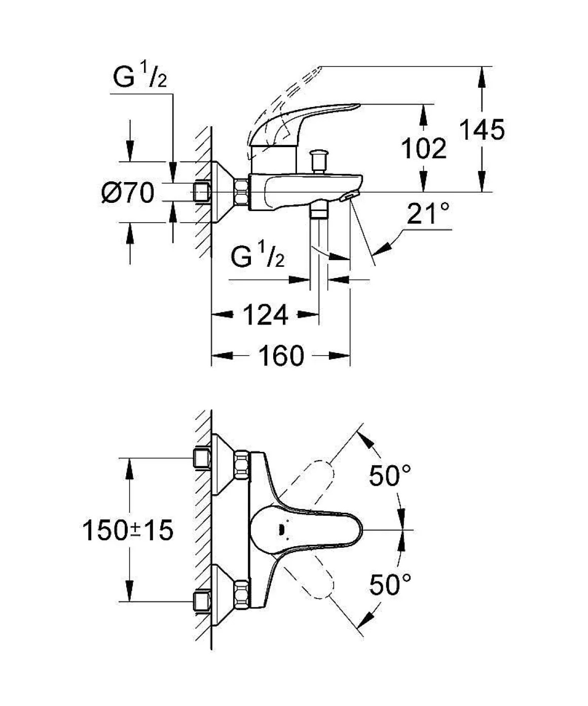 Grohe Swift Badmengkraan