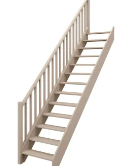 Handystairs Open Rechte Trap "Vega80" - 280 Cm Hoog - 13 Grenen Treden - Met Leuning