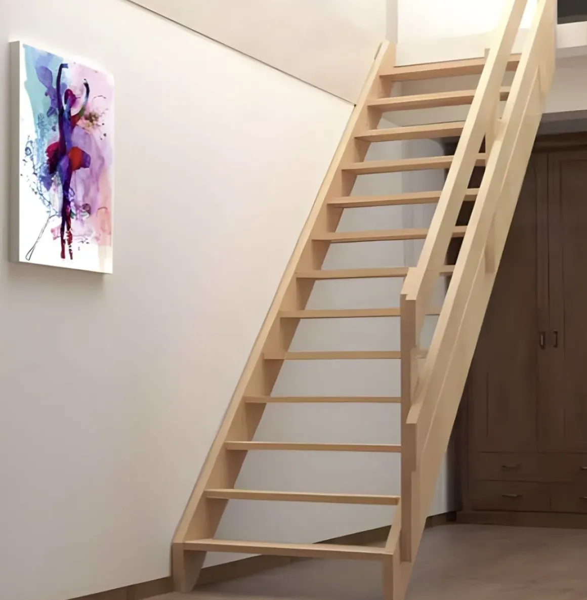 Handystairs Steektrap "Rustic60" - 60Cm Breed - Hoogte 280Cm - 13 Treden Van Grenenhout (30Mm)