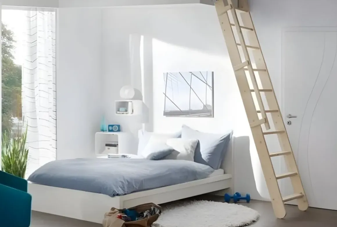 Handystairs Uitschuifbare Steektrap "Montreal" - Hoogte 300Cm - 12 Treden Van Beuken - Met Leuning