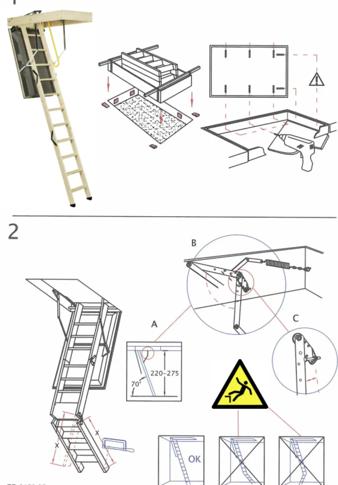 Handystairs Vlizotrap "Polar Top" - Bakmaat 120 X 70Cm - Hoogte 275Cm - U-Waarde 0.40 W/M²