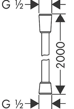 Hansgrohe Doucheslang Isiflex 200Cm Chroom