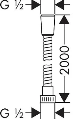 Hansgrohe Doucheslang Metaflex Pvc Wit 200Cm