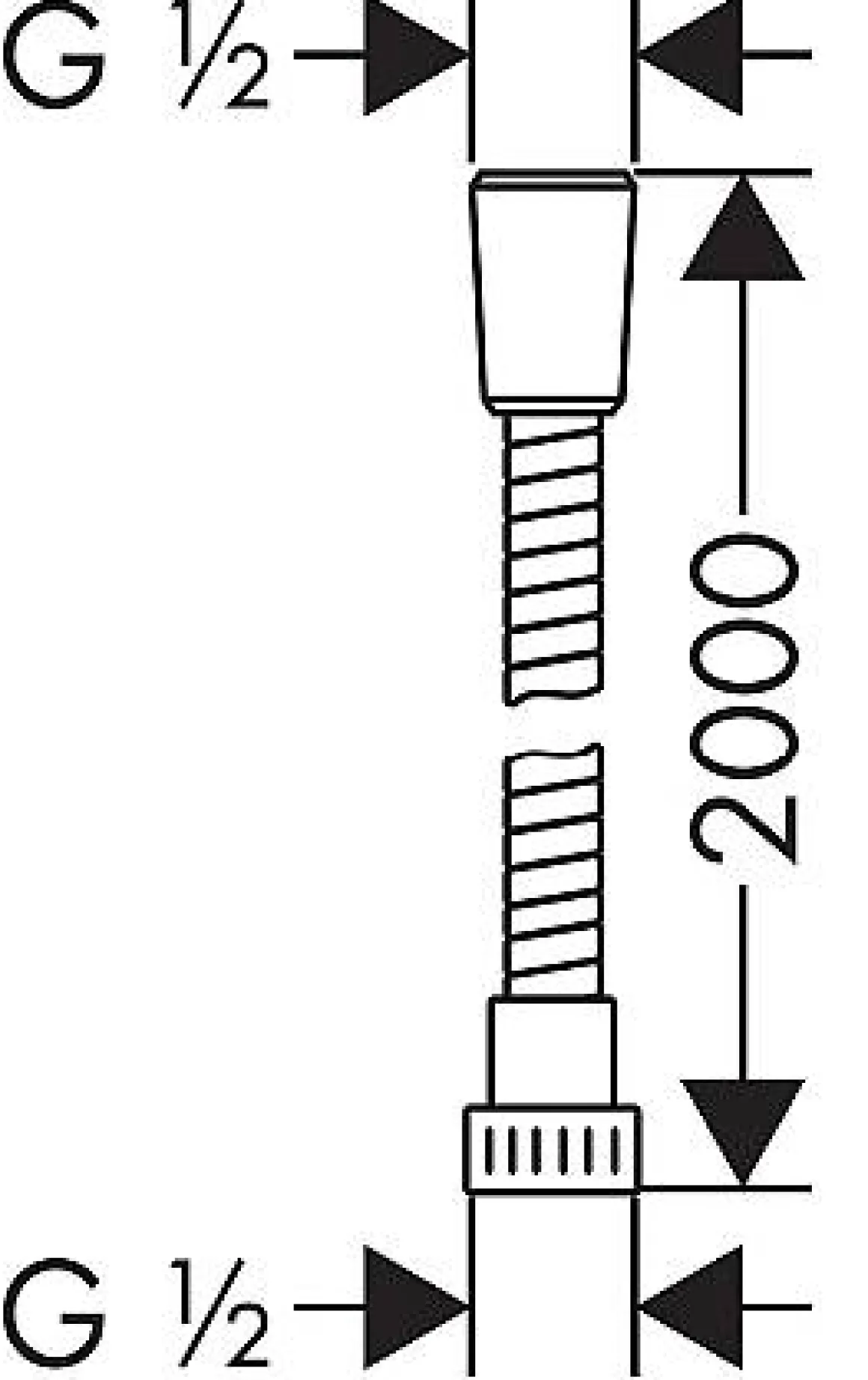 Hansgrohe Doucheslang Metaflex Pvc Wit 200Cm