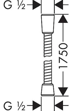 Hansgrohe Doucheslang Sensoflex Rvs 175Cm Chroom