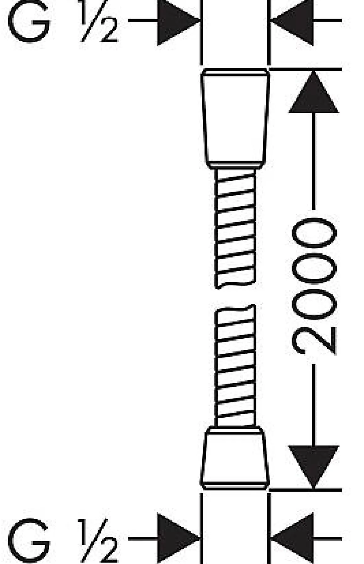 Hansgrohe Doucheslang Sensoflex Rvs 200Cm Chroom
