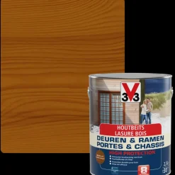 Houtbeits V33 Deuren & Ramen High Protection Midden Eik Zijdeglans 2,5L