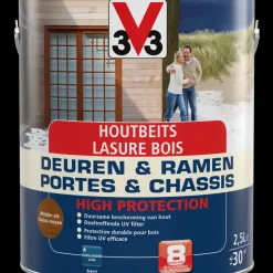 Houtbeits V33 Deuren & Ramen High Protection Midden Eik Zijdeglans 2,5L
