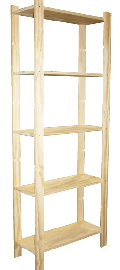 Houten Rek Met 5 Grenen Paneel In Massief Den 170X65X28Cm