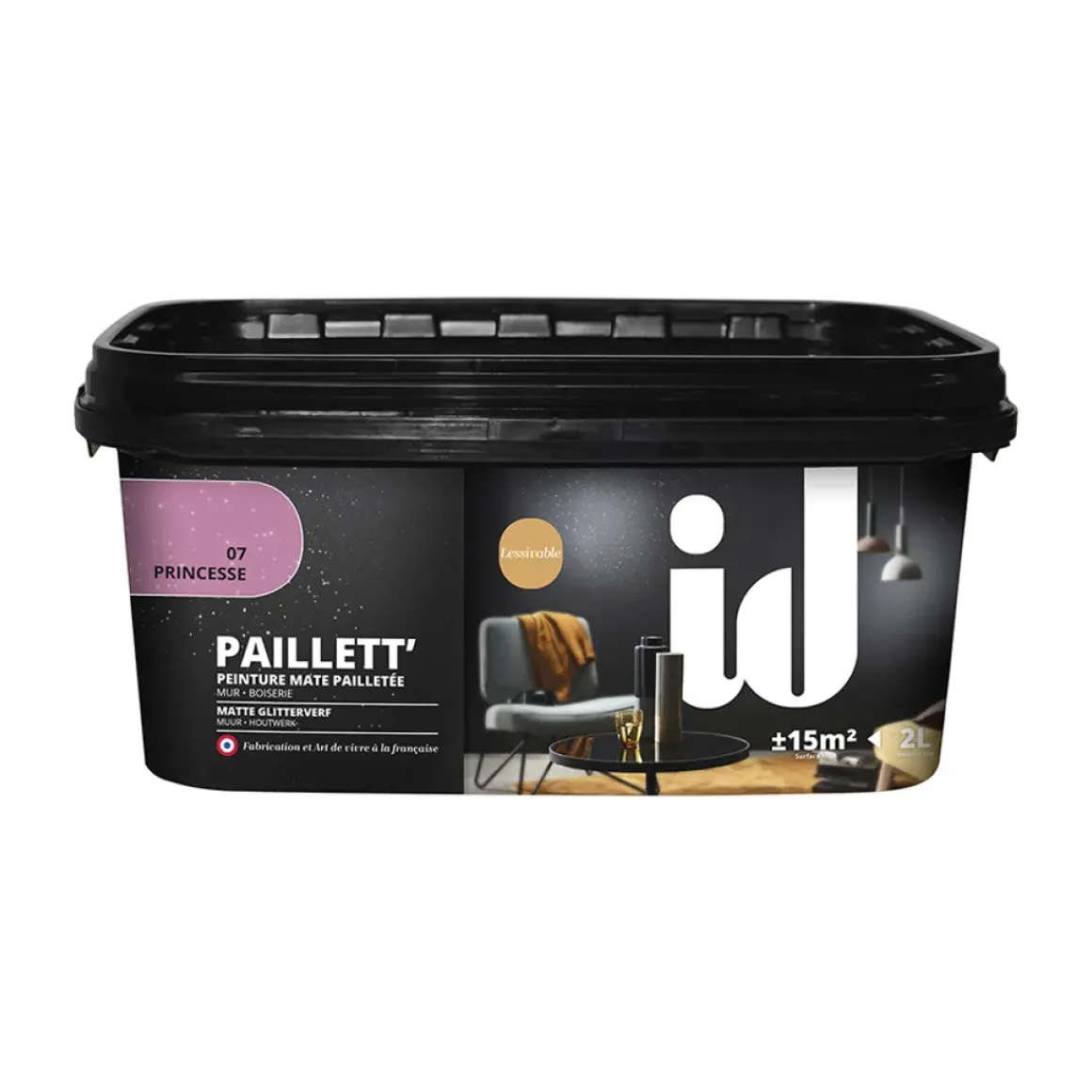 Id Glitterverf Paillett' Prinses 2L