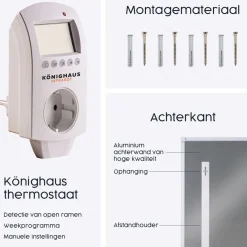 Infrarood Verwarming M-Serie 1000W Met Thermostaat