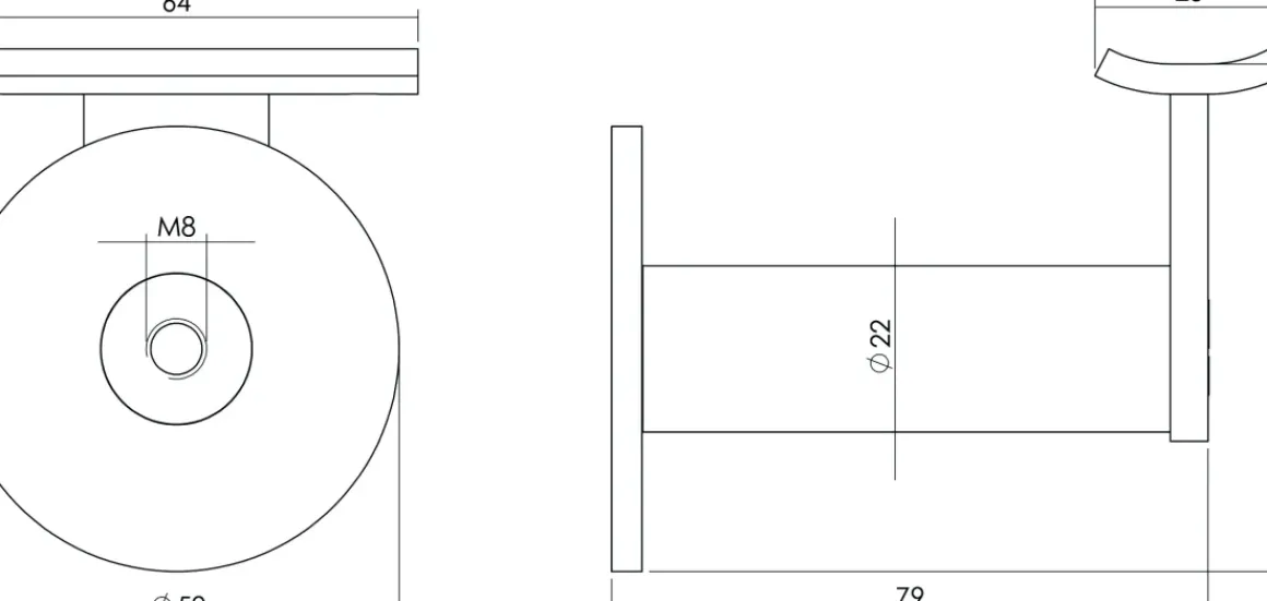 Intersteel Leuninghouder Zwaar Met Hol Zadel Rvs Geborsteld