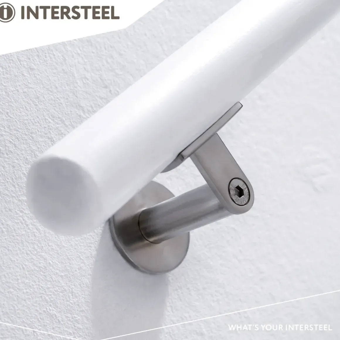 Intersteel Leuninghouder Zwaar Met Hol Zadel Rvs Geborsteld