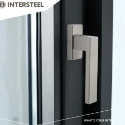 Intersteel Raamkruk Amsterdam Op Rechthoekige Rozet Rvs