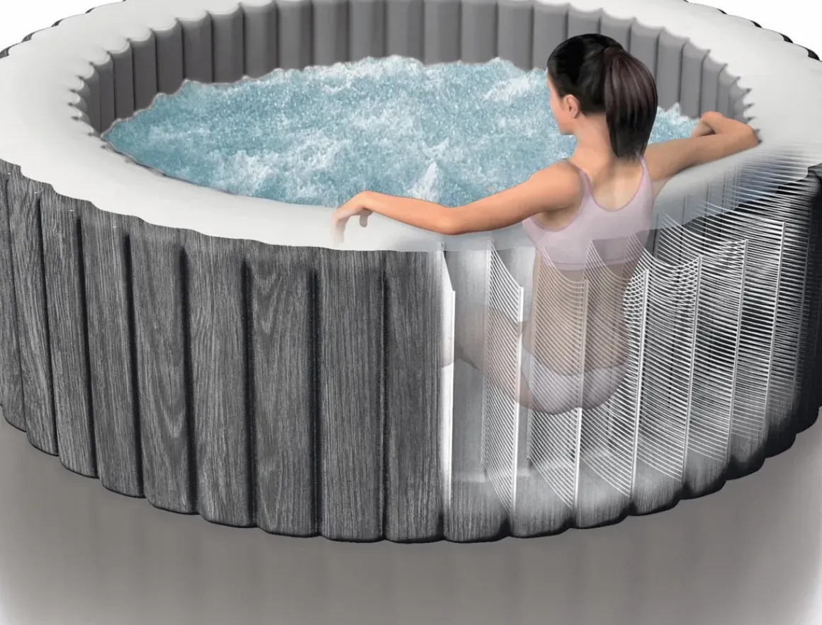 Intex Bubblebad Purespa Bubble Baltik 6Personen Grijs O216X71Cm