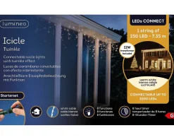 Kerstverlichting Connect Gordijn 250 Led Lampjes Warm Wit