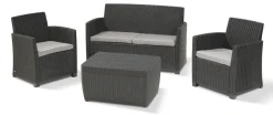 Keter Balkon Loungeset Mia + Opbergbox 4-Delig