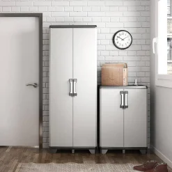 Keter Gear Hoge Opbergkast 39X68X182Cm Zwart/Grijs