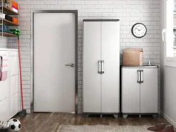 Keter Gear Hoge Opbergkast 39X68X182Cm Zwart/Grijs